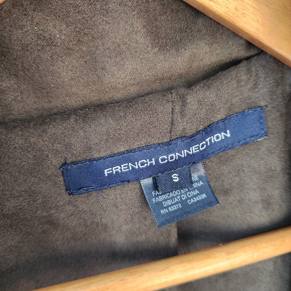 French Connection Irenea Dark Green Teddy Faux Fur Jacket - Picture 7 of 11